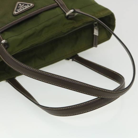 PRADA Tote Bag Nylon Khaki Auth bs4609 - Picture 7 of 16
